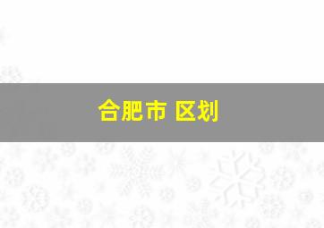 合肥市 区划